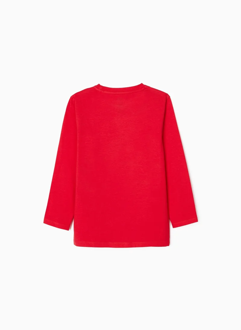 زيبي Long Sleeve T-Shirt for Boys 'Mickey', Red