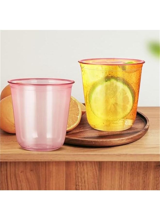 C 50 Pack Pink Disposable Stemless Plastic Wine Glasses 12oz Cold Party Cups for Weddings Birthdays Cocktail  Meeting Supplies  - Image 4