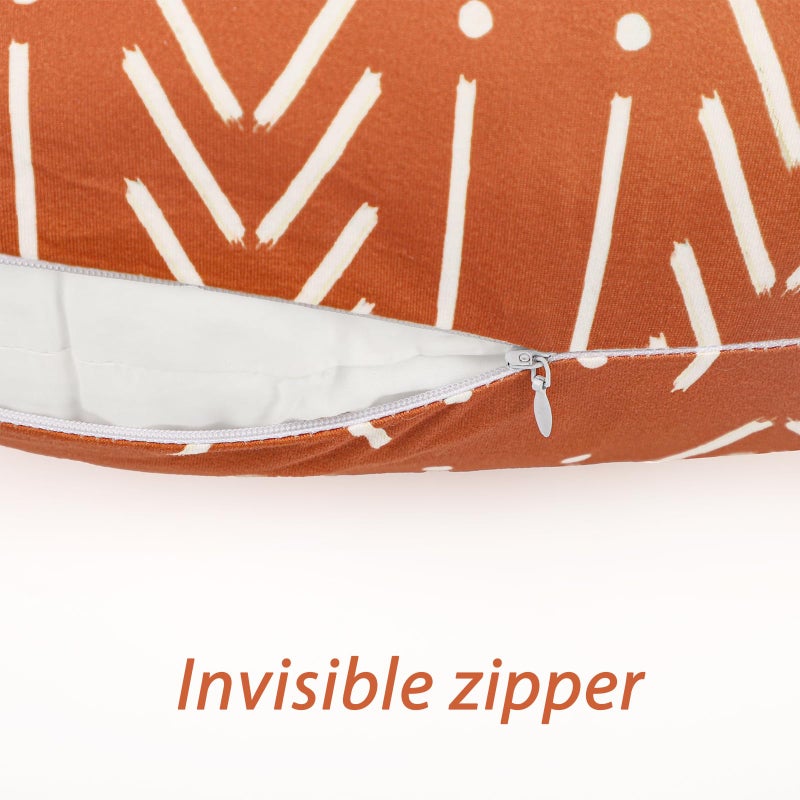 Jundetye Baby Nursing Pillow Cover, Breastfeeding Pillow Cover Boys Girls, Nursing Pillow Case for Newborn, Soft Fabric Fits Snug On Infant, Washable and Breathable, Vintage Orange - Image 3