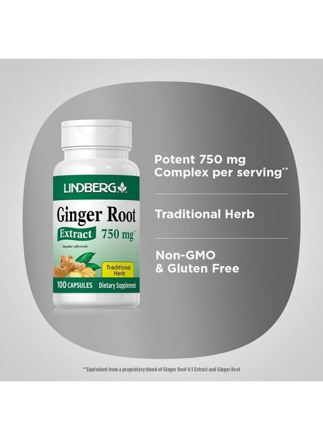Lindberg Ginger Root Capsules | 750 mg | 100 Count | Non-GMO, Gluten Free Supplement - Image 4