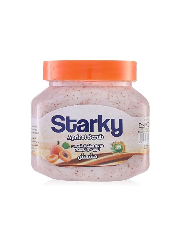 Starky Natural Scrub Cream with Apricot for Face and Body - 300 ml