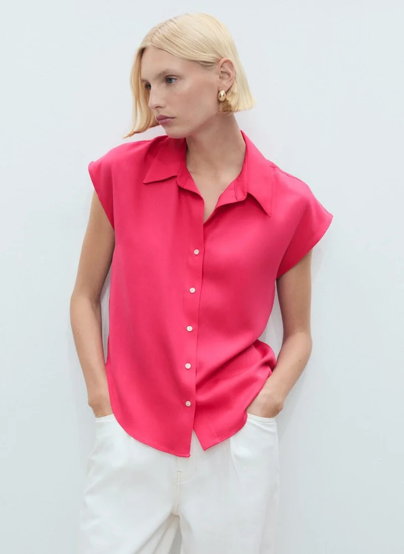 MANGO Lyocell Sleeveless Shirt
