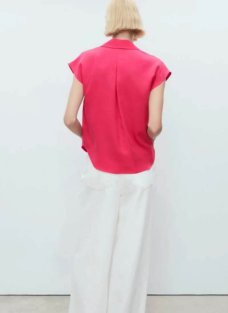 MANGO Lyocell Sleeveless Shirt