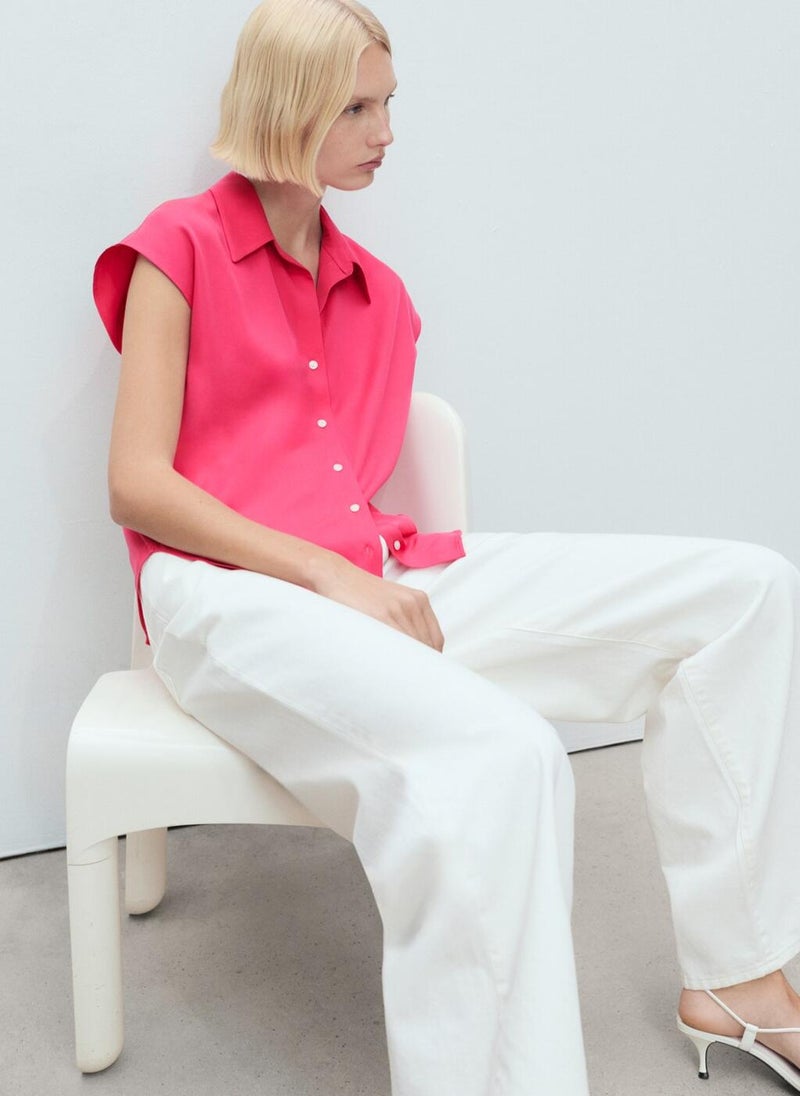 MANGO Lyocell Sleeveless Shirt  - Image 3