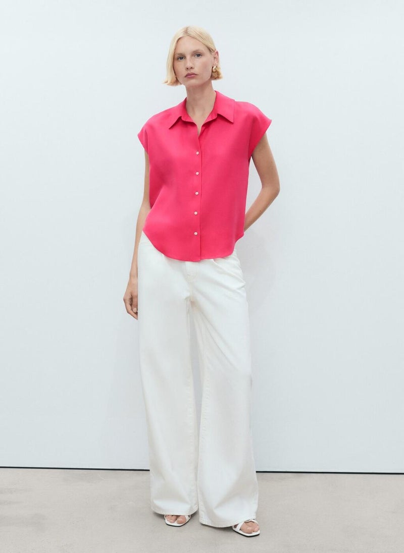 MANGO Lyocell Sleeveless Shirt  - Image 4