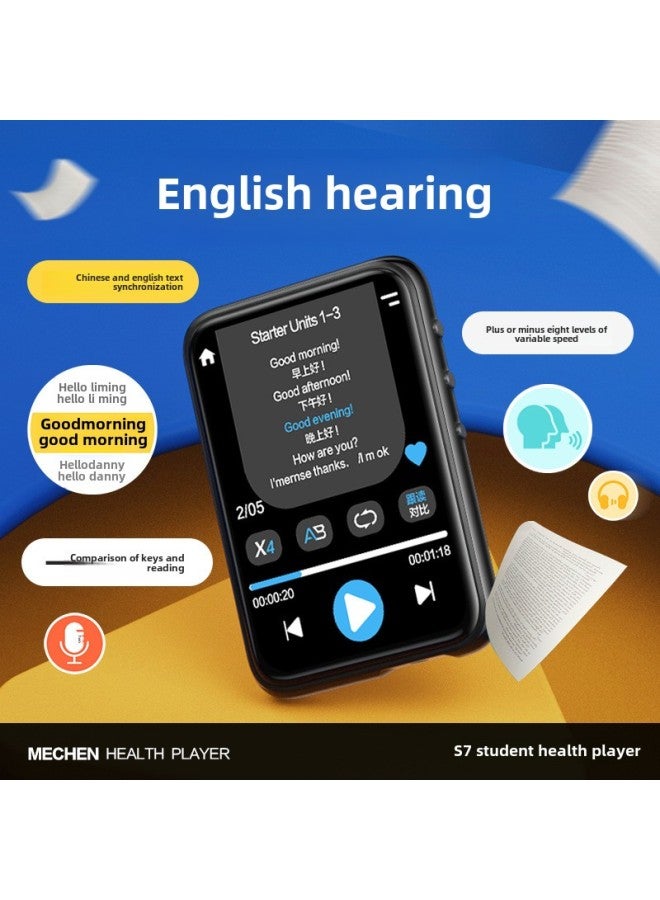 Bluetooth MP3MP4 Player Student Edition MP5 Music Walkman For High School Students Songs Artifact MP6-Body Color:2.4inch Touch [ts5 Pro+] Bluetooth 6.0+ Reading Chapter Selection/eye Protection Full Screen/alarm Clock/ Pronunciation Dictionary/extra Large Battery-Memory Capacity:64g [already Downloaded - Songs/novels/movies - English Listening Materials/other Subject Teaching Materials Can Be Specified - (novels And Movies Can Be Deleted)] - Package 2: Official Standard  - Image 3