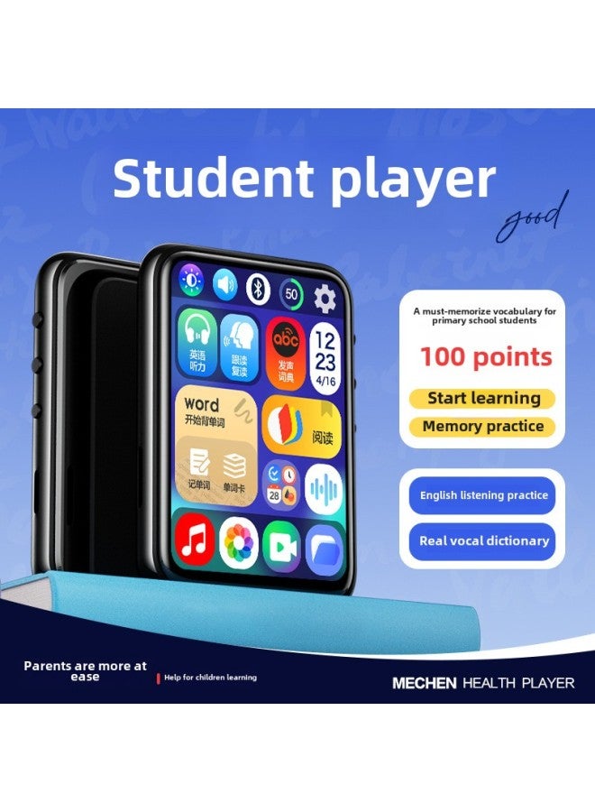 Bluetooth MP3MP4 Player Student Edition MP5 Music Walkman For High School Students Songs Artifact MP6-Body Color:2.4inch Touch [ts5 Pro+] Bluetooth 6.0+ Reading Chapter Selection/eye Protection Full Screen/alarm Clock/ Pronunciation Dictionary/extra Large Battery-Memory Capacity:64g [already Downloaded - Songs/novels/movies - English Listening Materials/other Subject Teaching Materials Can Be Specified - (novels And Movies Can Be Deleted)] - Package 2: Official Standard  - Image 2