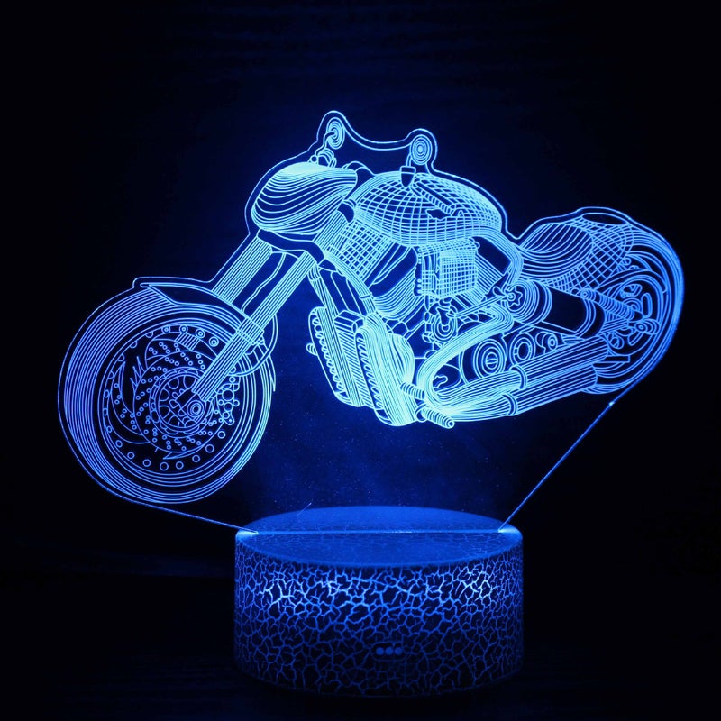 Dedicated To Harley Motorcycle Series Led Night Light Creative Colorful Visual 3D Lamp Gift Lamp - Image 1