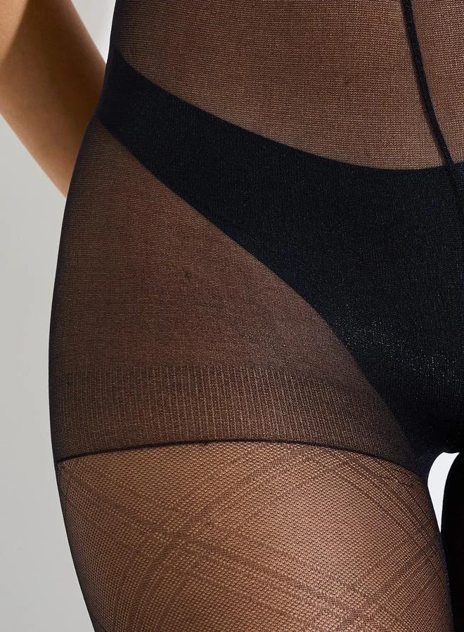 Styli Black Lining Detailed Stockings