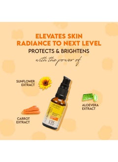 Jovees Jovees Herbal Sunscreen Face Serum SPF 35 with Aloe Vera, Carrot and Sunflower Extract, Advanced Light Weight Gel Based Formula For Sun Protection 30ml - For Oily & Acne Prone Skin  - Image 5