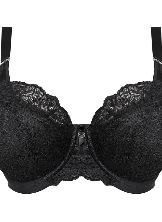 Elomi Women's Brianna Underwire Padded Half-Cup Bra, Black, 42H - Image 5