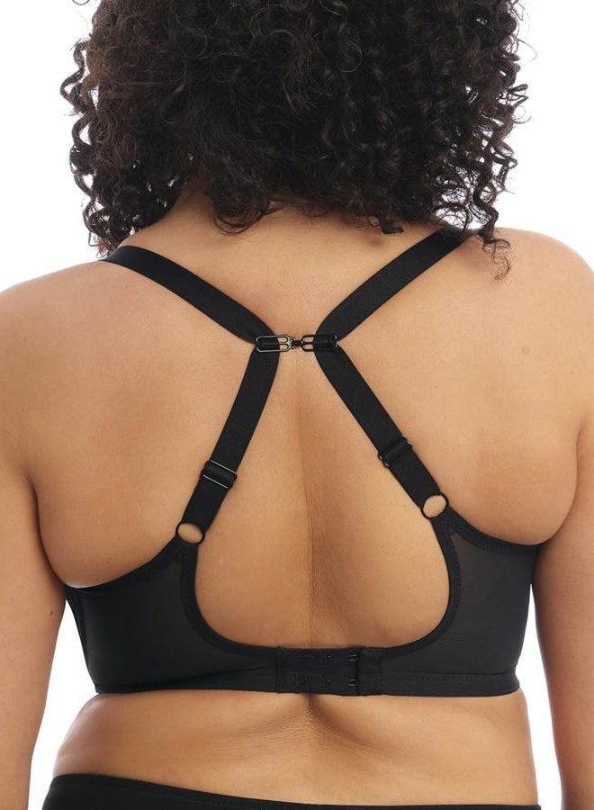 Elomi Women's Brianna Underwire Padded Half-Cup Bra, Black, 42H - Image 4