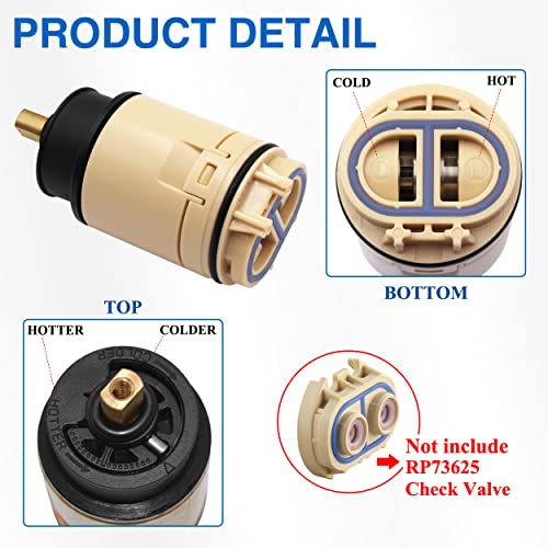 Bylot RP70538 Single-Function Pressure Balance Cartridge, Compatible with Peerless Tub/Showers (Cartridge Only) - Image 3