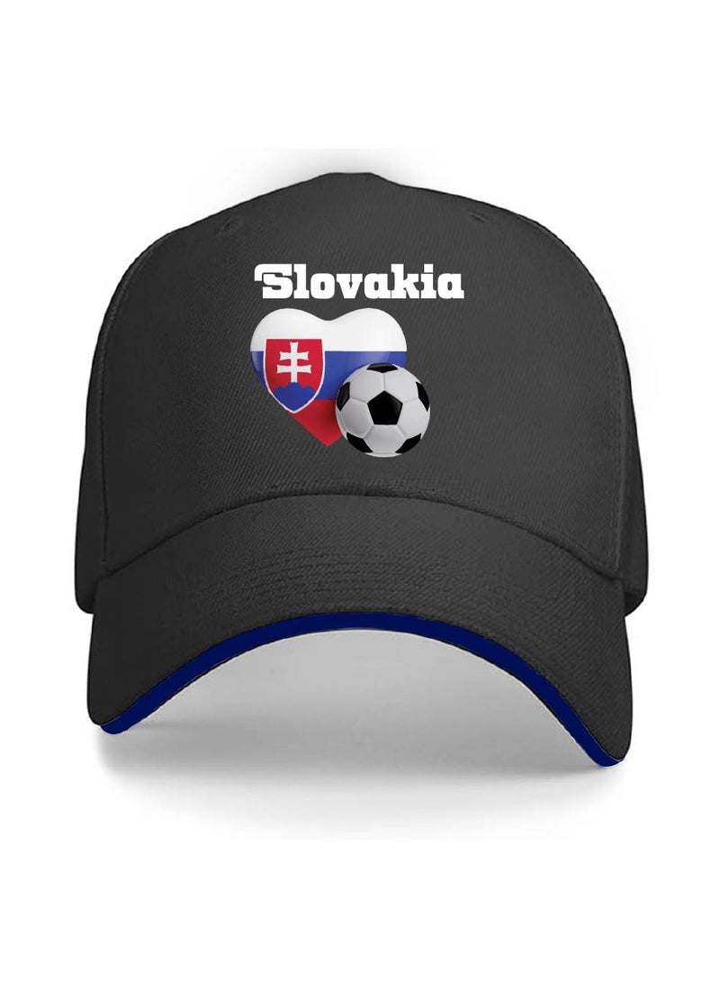 PRINTSHOP4ME Slovakia Unisex Adult Football Cap For Both Men And Women With Metal Adjustable Buckle Closure-Perfect For Football Fans,Match Days,Outdoor Activities And Everyday Wear - Image 1