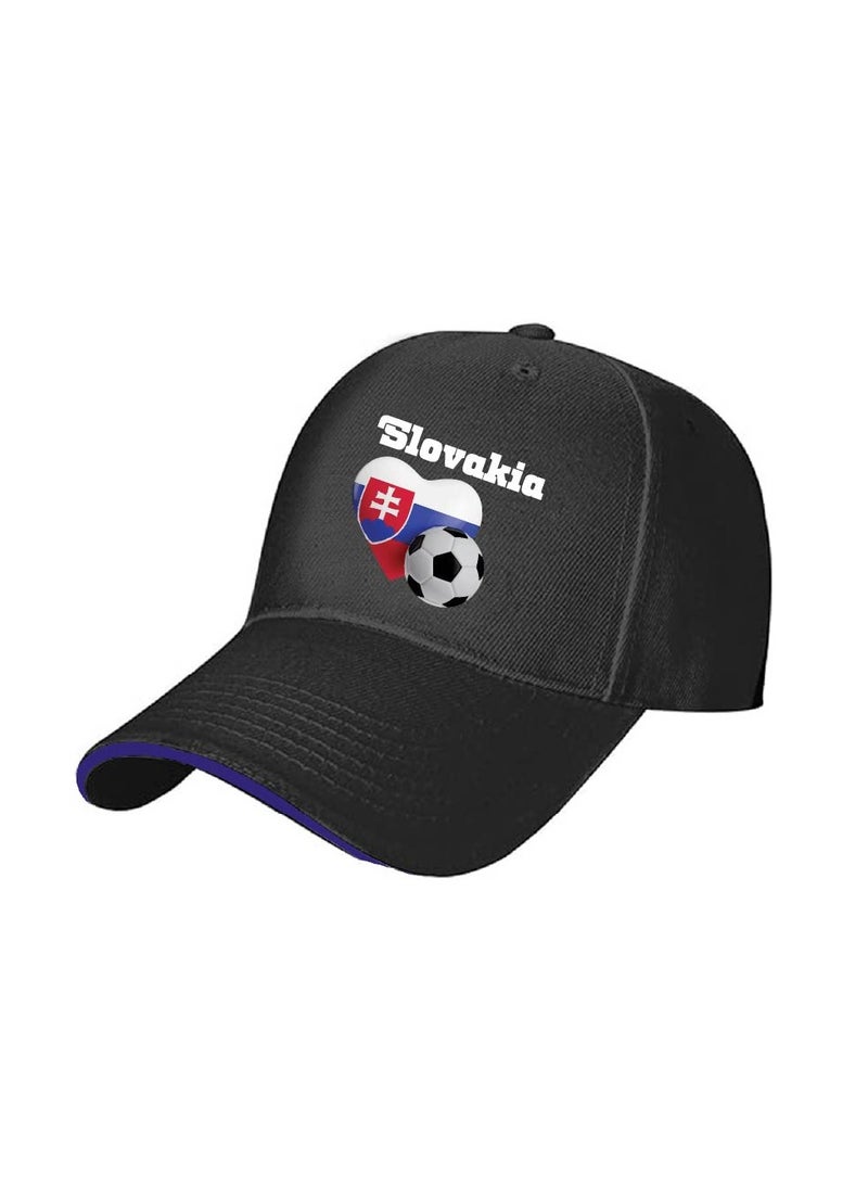 PRINTSHOP4ME Slovakia Unisex Adult Football Cap For Both Men And Women With Metal Adjustable Buckle Closure-Perfect For Football Fans,Match Days,Outdoor Activities And Everyday Wear - Image 2