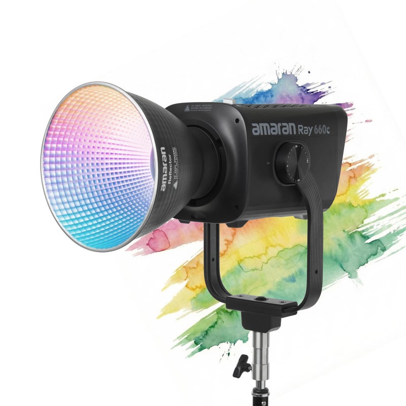 Amaran Ray 660c Full Color COB LED Video Light 660W Powerful Studio Light with Integrated AC Power IP54 Weatherproof OmniColor Engine 2300K10000K AppDMX Control Bowens Mount Monolight - Image 2