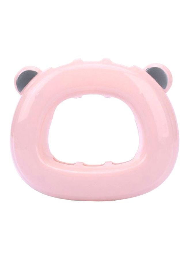 اليشمك حامل فرشاة أسنان للأزواج على شكل حلوى الدونات يثبت على الحائط بالشفط وردي/رمادي 12.8x10.7x3.2سم - Image 1