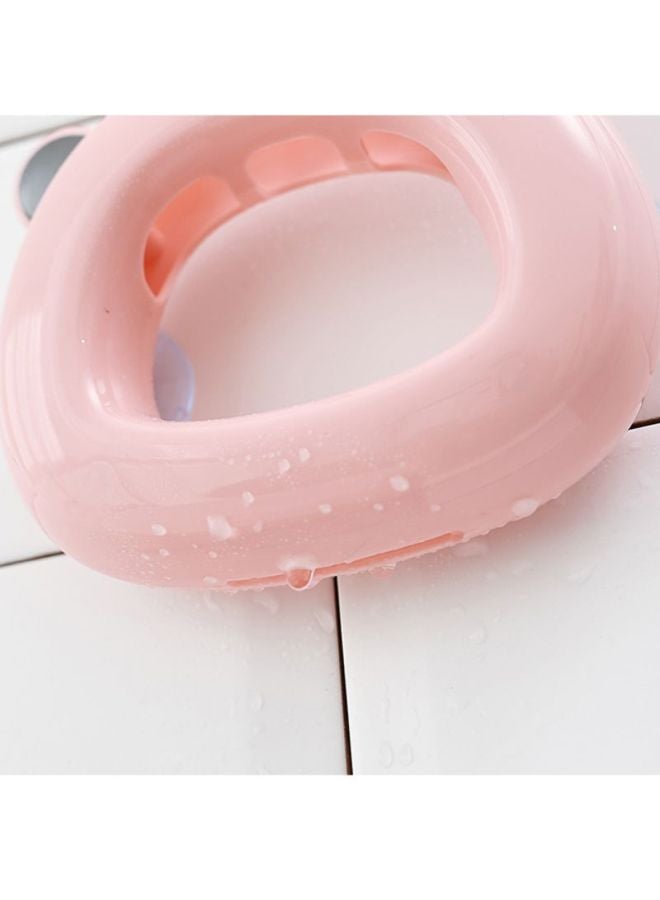 اليشمك حامل فرشاة أسنان للأزواج على شكل حلوى الدونات يثبت على الحائط بالشفط وردي/رمادي 12.8x10.7x3.2سم - Image 3