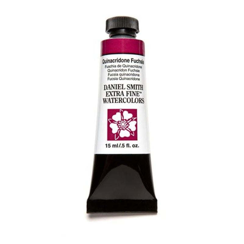 Daniel Smith Extra Fine Watercolor Paint 15ml Tube Quinacridone Fuchsia 284600132 05 Fl Oz Pack of 1