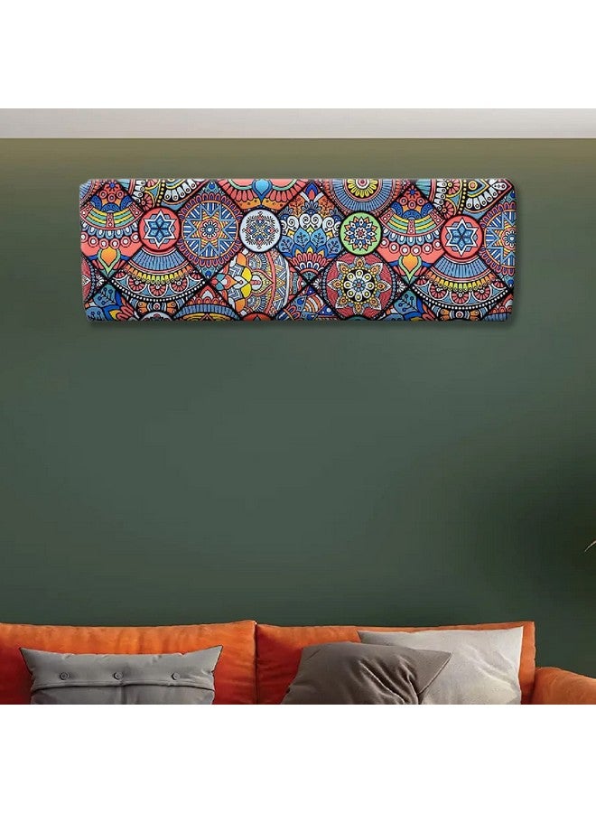 Kuber Industries Uber Industries Ac Cover|Attractive Digital Print 1.5 Ton|All Weather Friendly|Stretchable Fabric & Elastic Closure, (Multicolor) - Image 1