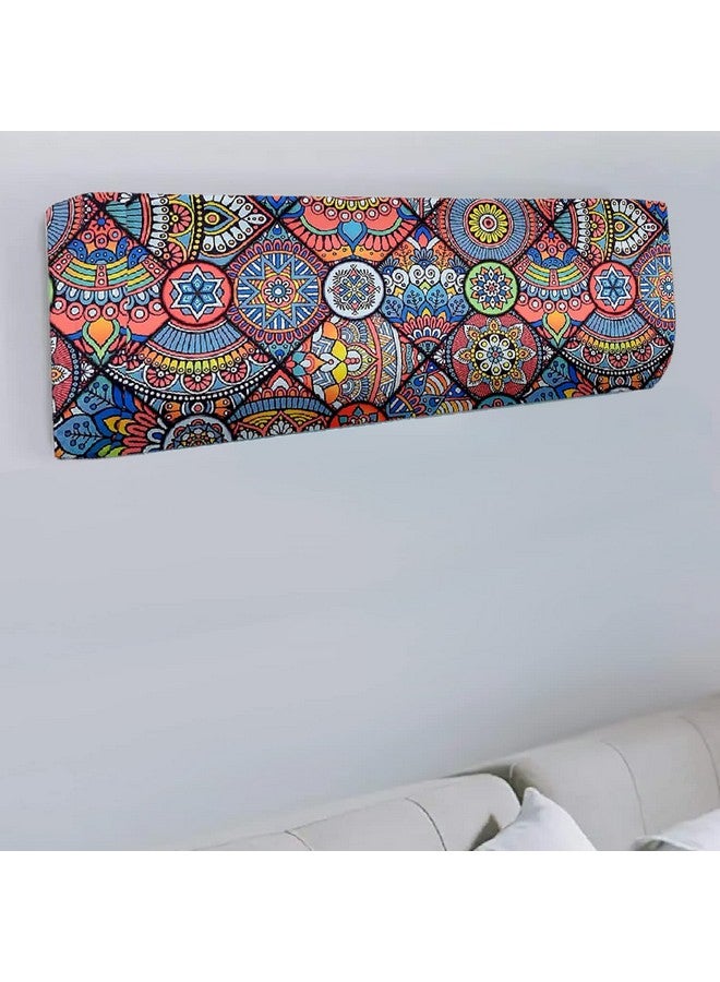 Kuber Industries Uber Industries Ac Cover|Attractive Digital Print 1.5 Ton|All Weather Friendly|Stretchable Fabric & Elastic Closure, (Multicolor) - Image 3