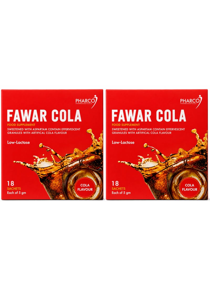 فاركو عبوتين من فوار كولا مكمل غذائي العبوة 18 كيس - Image 1