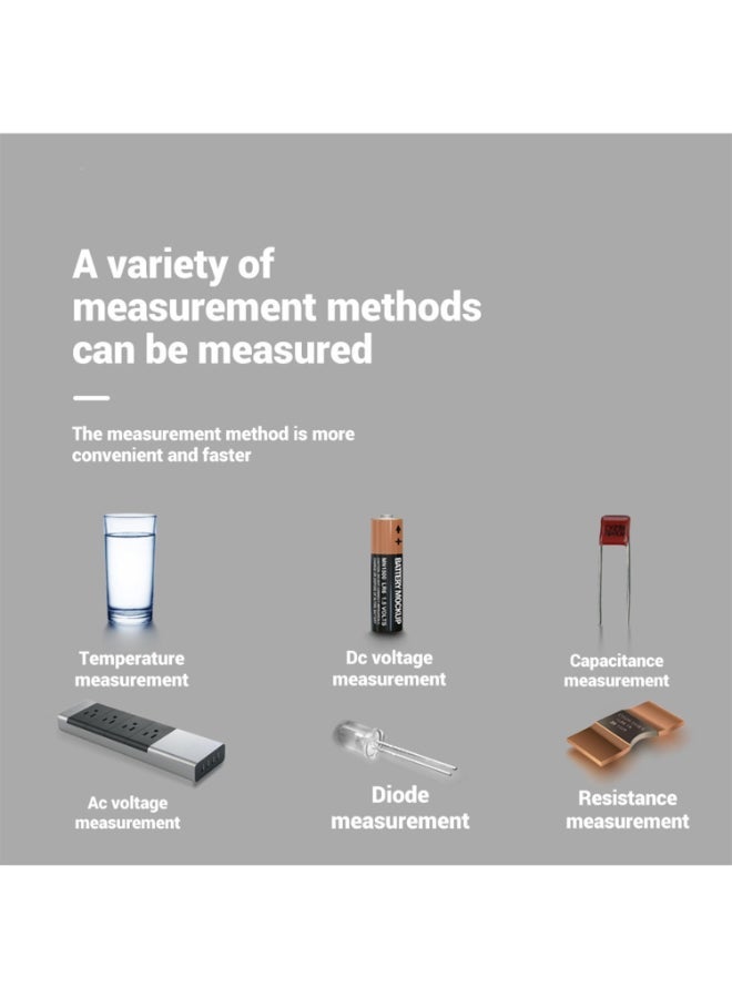NIBEMINENT Automatic Range True RMS Digital Multimeter Clamp Meter Red/Black - Image 4