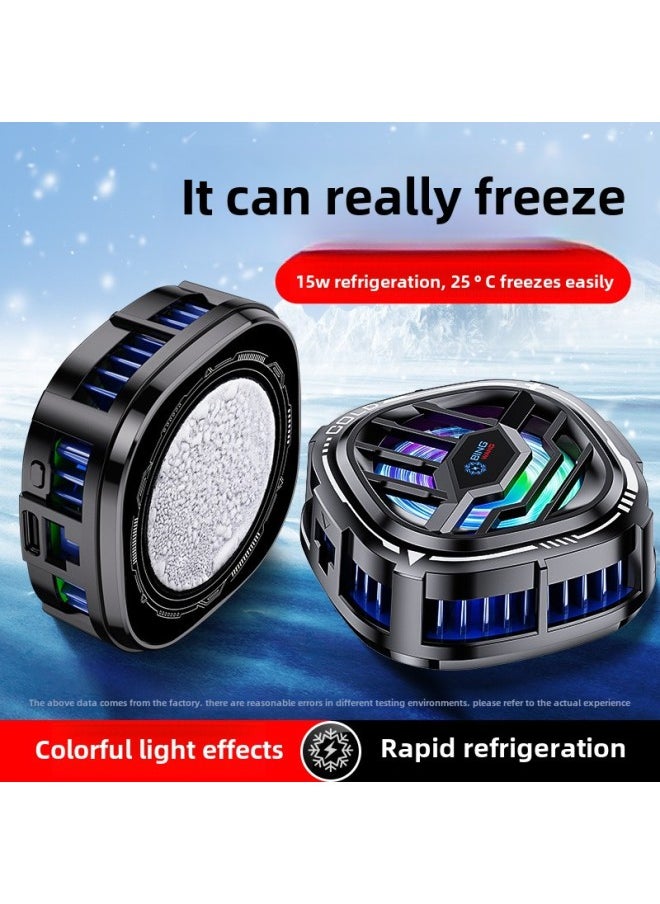Generic Direct Supply Magnetic Back Clip Radiator Live Game Refrigeration Semiconductor Digital Display Mobile Phone Radiator-Color:X76 Material Black (black Silver)  - Image 3