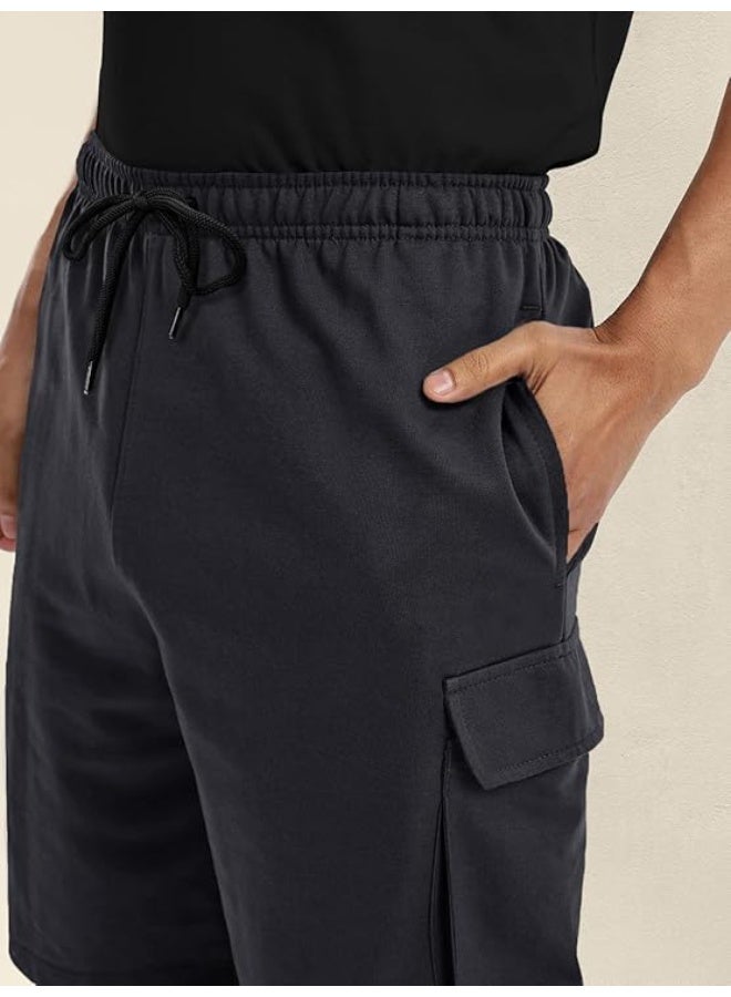 Pinkmint store Cargo Shorts for Men Pack of 2 Cotton Blend Training Gym Shorts for Men Casual Workout Lightweight Summer Shorts with Dual Side Pockets Half Pant for Running, Gym, Walking, Travel XL - Image 4