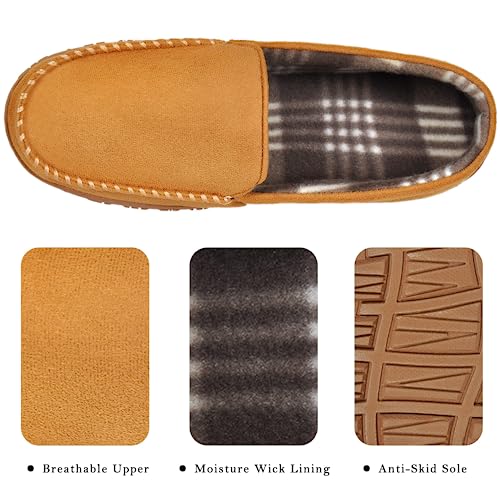 MIXIN Slippers for Men House Shoes Moccasin with Comfortable Memory Foam Indoor Outdoor beige 11 - Image 5