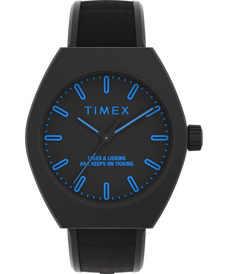Timex Unisex Urban Pop 40mm Watch - Black Strap Black Dial Black Case - Image 3