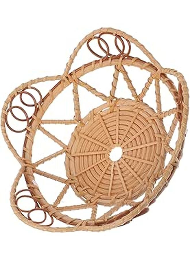Large Woven Rattan Storage Basket for Snacks Candy and Small Gadget Organization - Image 1