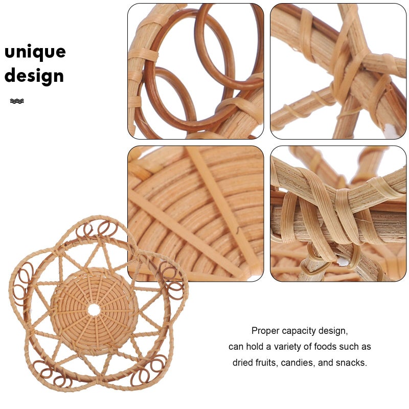 Large Woven Rattan Storage Basket for Snacks Candy and Small Gadget Organization - Image 4