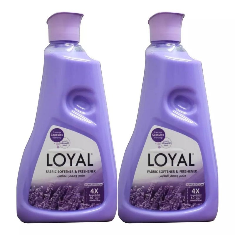 Loyal Fabric softener & Freshener Liquid 4X Concentrated Purple Passion- 2X750ml