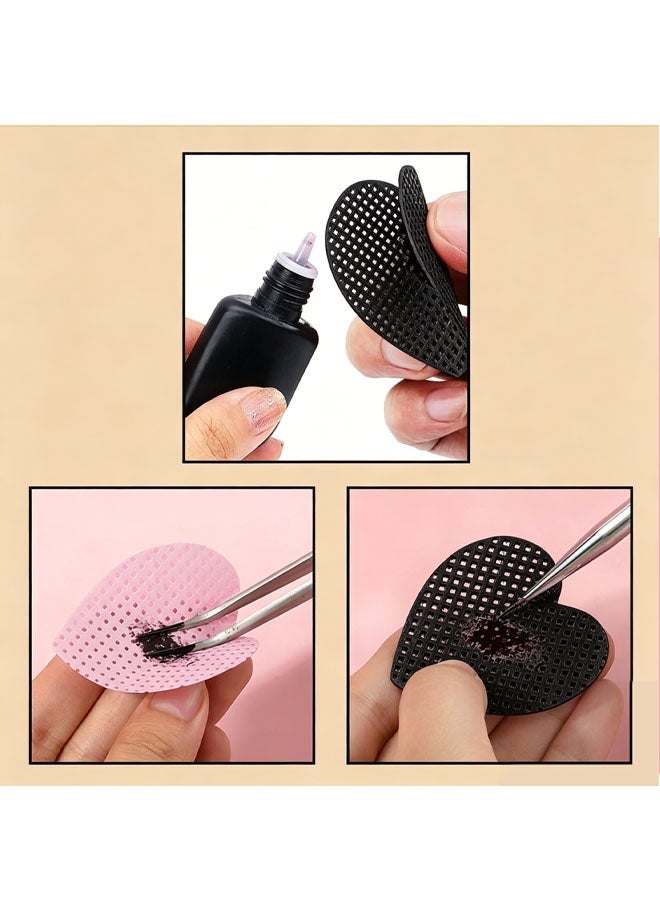 200PCS Black Heart Shape Lint Free Nail & Lash Glue Wipes, Nail Polish Remover Cleaning Wipes - Image 4