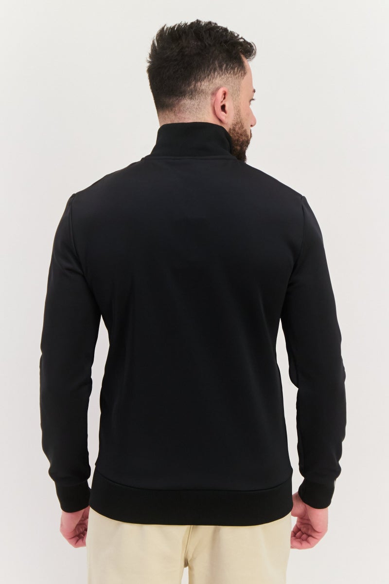 Ellesse Men Sportswear Fit Long Sleeve Training Track Sweatshirt, Black - Image 2