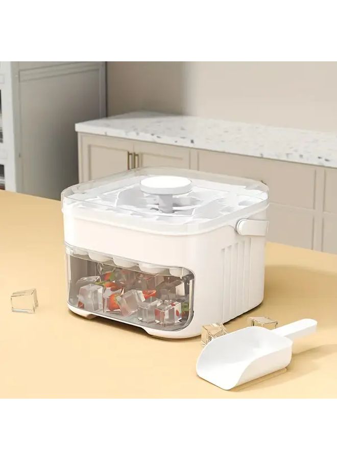 Double Layer Portable Ice Press Tray Makes 50 Ivory White Ice Cubes - Image 5
