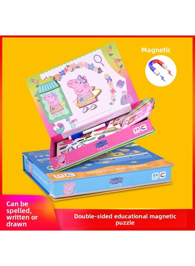 Piggy Wangwang Team Magnetic Puzzle Children's Puzzle Boys And Girls Multi-functional Puzzle Ice And Snow Elsa Ye Luoli-Color:Ultraman Magnetic Sticker (Space Warrior) - Image 3