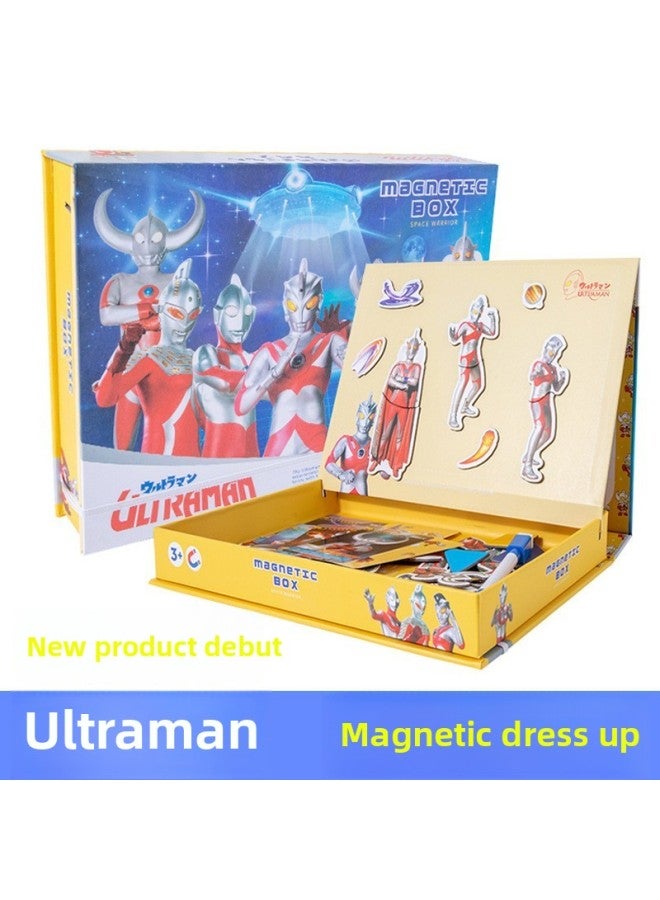 Piggy Wangwang Team Magnetic Puzzle Children's Puzzle Boys And Girls Multi-functional Puzzle Ice And Snow Elsa Ye Luoli-Color:Ultraman Magnetic Sticker (Space Warrior) - Image 1