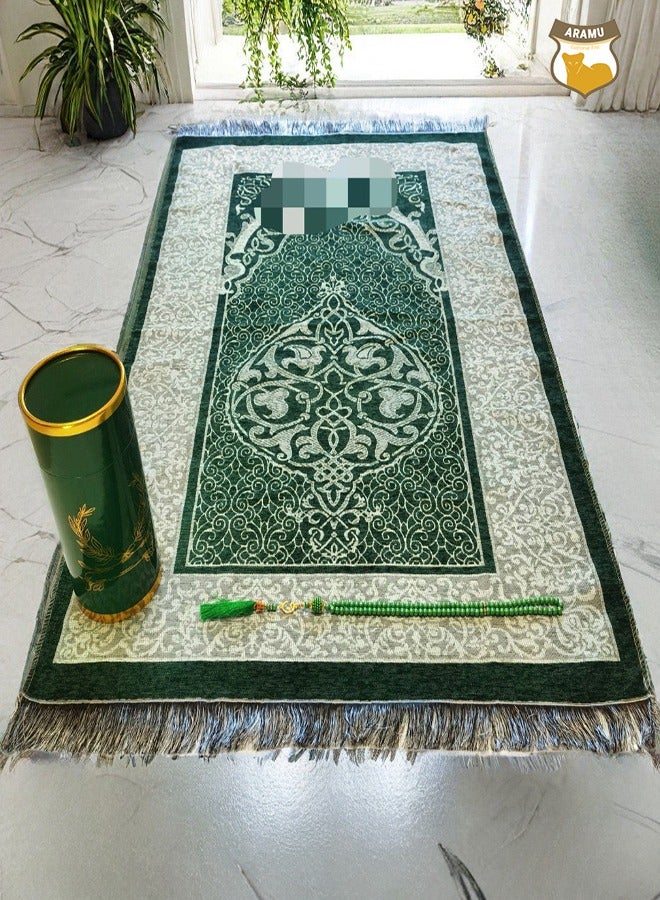 أرام سجادة صلاة ناعمة مع سبحات وحقيبة محمولة للنساء والرجال والأطفال - Image 2