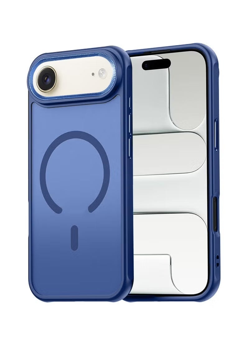 TIGER Apple iPhone Air 5G 2025 Case – Navy Blue Hard Silicone Hybrid Translucent Magnetic MagSafe Compatible Slim Cover | Shockproof Lightweight Design | Scratch-Resistant, Anti-Slip Grip, Stylish Protection with Precise Cutouts – Model MCMPMN - Image 1