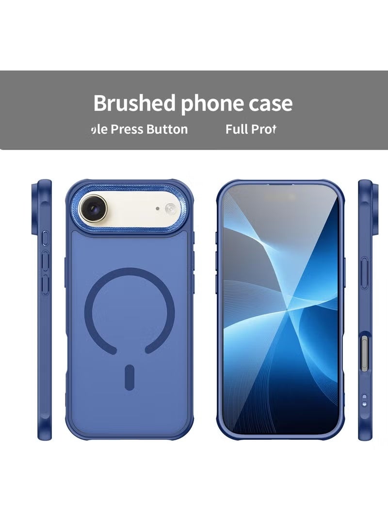 TIGER Apple iPhone Air 5G 2025 Case – Navy Blue Hard Silicone Hybrid Translucent Magnetic MagSafe Compatible Slim Cover | Shockproof Lightweight Design | Scratch-Resistant, Anti-Slip Grip, Stylish Protection with Precise Cutouts – Model MCMPMN - Image 4