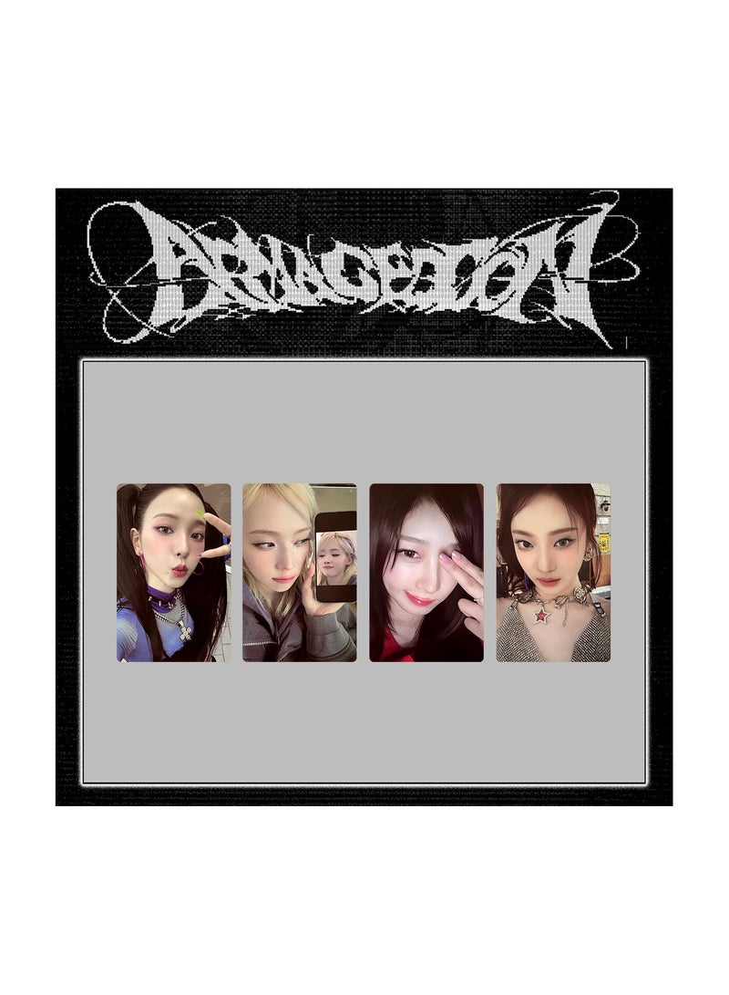 NIBEMINENT 4 Pcs Kpop AESPA Armageddon Lomo Cards Card For Fans Collection Gifts