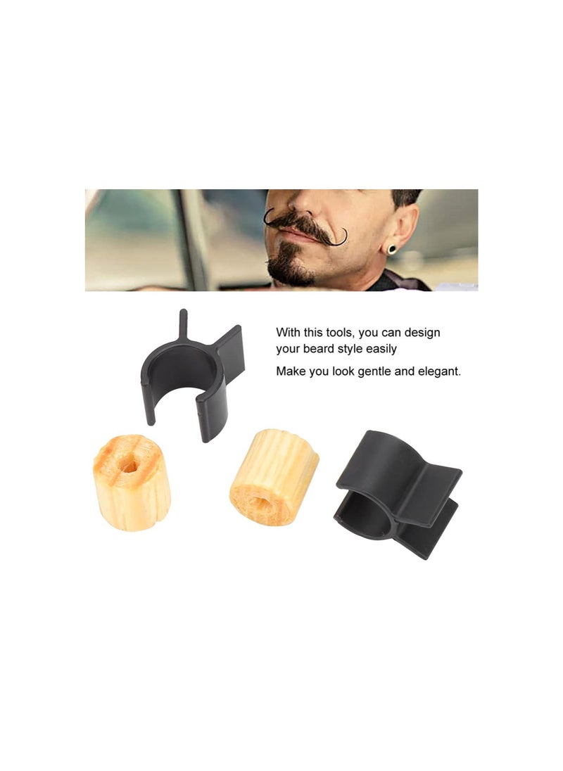 Generic - Handlebar Moustache Training Wheel - Mustache Styling Template - Beard Shaping Tool, Easy to Operate, Made of Quality Material, Gentle and Elegant Look (Black) - Image 1