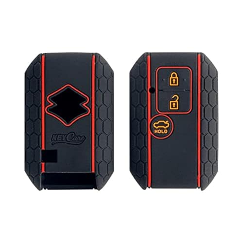 CARMATE Silicone Car Key Cover KC-06 Fit for (New Dzire, New Ertiga)-Black - Image 1