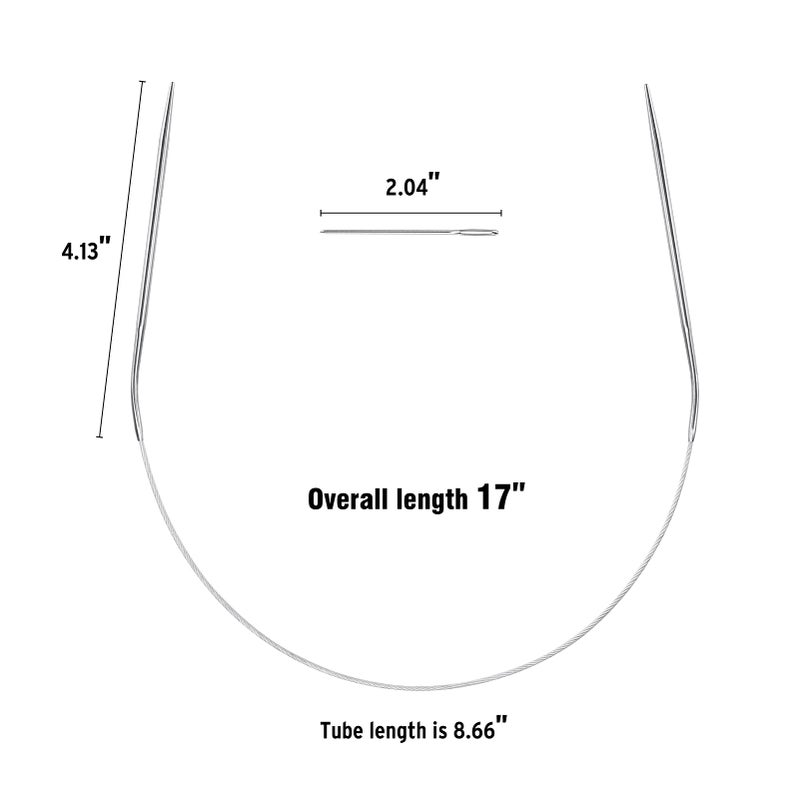 Coowayze 16 Inch Circular Knitting Needles Set, Stainless Steel Round Knitting Needles,11 Pack Sizes 1.5-5mm Metal Circle Knit Needle with Magic Loop for Socks, Knit Tools Set for Beginners - Image 3