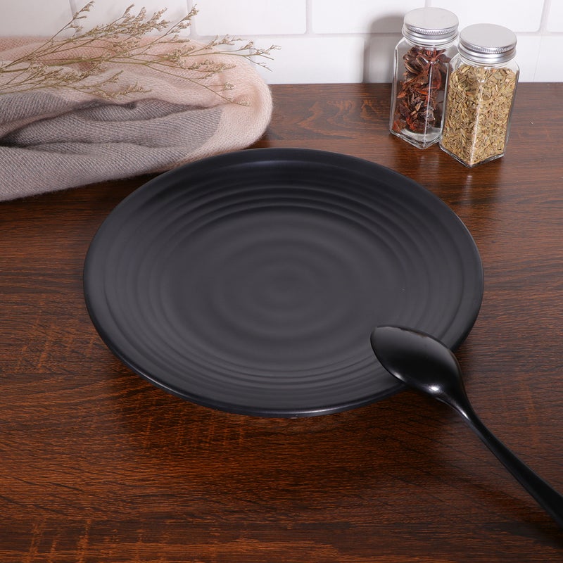 Dinnerware Imitation Porcelain Dinner Plate Restaurant Dishes Cutlery Noodles Round Plates (LJP010) - Image 4