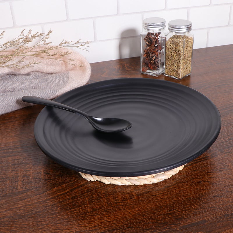 Dinnerware Imitation Porcelain Dinner Plate Restaurant Dishes Cutlery Noodles Round Plates (LJP010) - Image 2