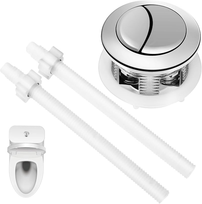 زر دفع مزدوج مستدير لزر دفق المرحاض، سهل التركيب للمراحيض القياسية، تنظيف فعال للمياه. - Image 2