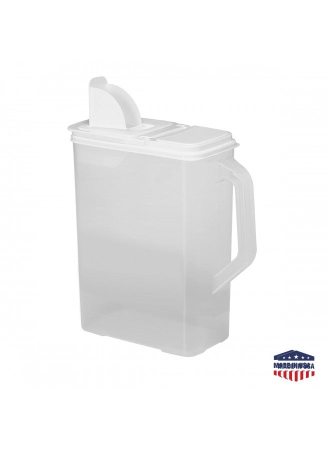 Buddeez Pet Food Storage Container - 8 Quart Capacity Bird Seed Container & Dog Food Storage, with Durable EZ Grip Handle and EZ Flip Lid with Pour Spout - Image 3